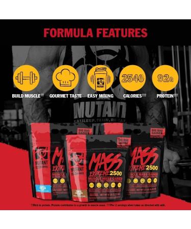 Mutant Mass Extreme Gainer - Whey Protein Powder for Muscle Growth | High Density Clean Calories (Jacked Berry Blast 12 lbs) - Buy Internationally - Buy Online on GoSupps.com