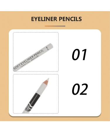  Beaupretty Beaupretty 12 x Eyeliner Eyeliner Silk Worm White Coloured Pencils Eye Shadow Pencil White Liner Gel Makeup Lip Pencil - Buy Online on GoSupps.com