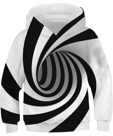 3D Cartoon Print Hoodie for Kids | White Teen Sweatshirt with Pocket | Boys Girls Pullover Jumper | Size 7-8 Years - Buy Online on GoSupps.com
