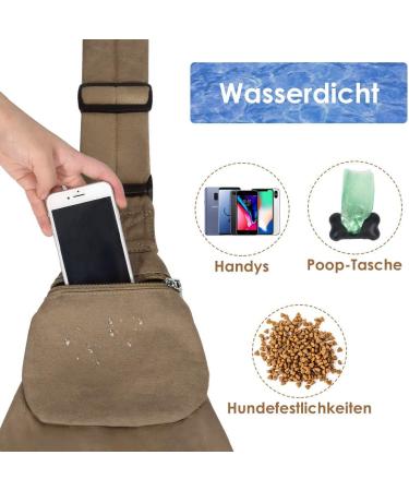 Slowton Dog Carrier Bag - Waterproof Adjustable Pet Tote for Outdoor Excursions (Brown L) - Ideal for Dogs 4.1-6.8kg - Buy Online on GoSupps.com