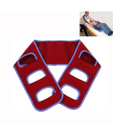 Mobile Position Belt Adapter Plate with Wheelchair Sliding Medical Lifting Strap Patient Care Safe Moving Tool for The Elderly (red)