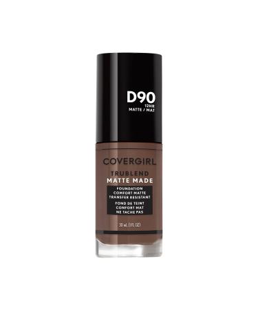 CoverGirl TruBlend Matte Made Liquid Foundation - D90 Espresso for Women 1 oz Foundation Profond