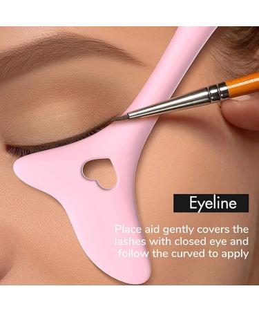 Silicone Aid Stencils Wing Tips Reusable Silicone Tool Mascara Drawing Aid Makeup Tool Applicator Tool () Pink - Buy Online on GoSupps.com