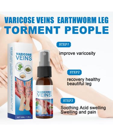 Varicose Veins Cream - Lichengtai Miracle Spray for Varicose & Spider Veins Relief - 3 Pack (20g) - Fast Muscle Soreness Relief - Buy Online on GoSupps.com