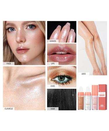 Polvo De Hadas Highlighter Stick Shimmering Body Glitter & Contouring Powder | Puff Fairy Stick & Loose Powder for Radiant Skin (0.32 oz - Buy Online on GoSupps.com