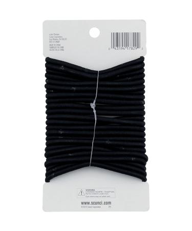 Scunci Black Elastics for Thick Hair 72 Count - No-Damage Hair Ties - Buy Online on GoSupps.com