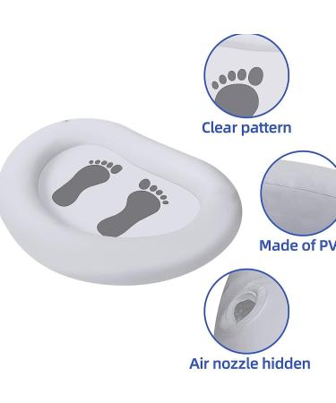 Inflatable Beach Foot Bath - Portable Pool Foot Wash Basin Tub White Inflatable Basin with Pump Foot Soaking Bath Basin for Swimming Pool Clean Feet - Buy Online on GoSupps.com