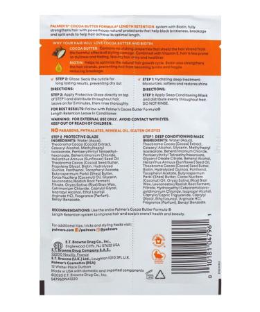 Palmer's Cocoa Butter Length Retention 2-Step Mask - 0.5 oz (12 Pack) | International Shipping Available - Buy Online on GoSupps.com