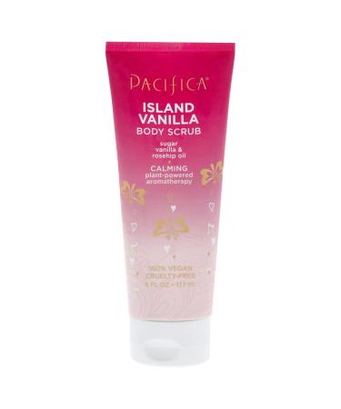 Pacifica Beauty  Island Vanilla Body Scrub  Exfoliating  Sugar  Rosehip Oil  Body Polish  Bath & Shower  Clean  Paraben  Vegan + Cruelty Free  Pink  6 Oz