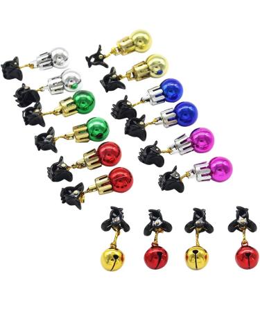 SOIMISS 16 Pieces Beard Ornament Small Bell Beard Clips Christmas Facial Hair Balls
