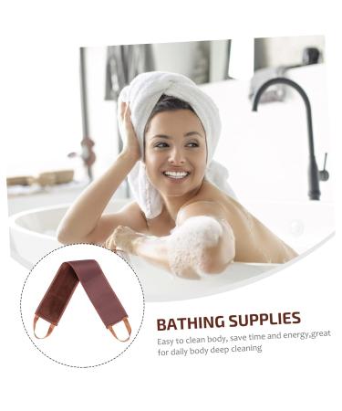 Outanaya 1pc Back Stretching Belt for Tanning Oil Application Self-applicator Tool for Body Lotion Easy to Clean Brown Back Wiping Strip for Smooth Even Finish - Buy Online on GoSupps.com