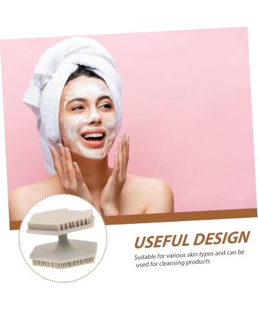Ipetboom Silica gel cleaning brush face brush beard brush silicone face cleansing brush face cleansing brush scrubber face facial brush face exfoliator makeup brush washbasin 6.50X6.50X4.00CM Grey - Buy Online on GoSupps.com