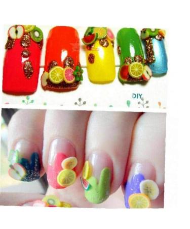Buy Creative Nail Art Decoration - Cute Fresh Fruit Polymer Clay Sticks (12 Patterns) for International Shipping - Perfect for DIY Nail Design - Buy Online on GoSupps.com
