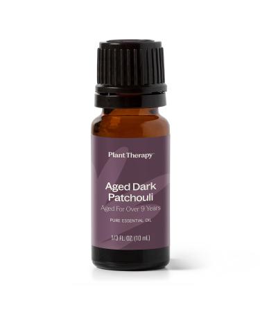 Plant Therapy Aged Dark Patchouli Essential Oil 10 mL (1/3 oz) 100% Pure Therapeutic Grade Aged Patchouli Oil with Deep Bold Earthy Scent Aromatherapy & Fragrance Oil for Diffusers & Skin