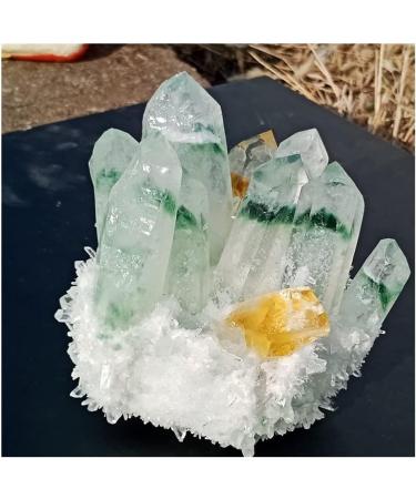 Natural Green Ghost Crystal Cluster Original Stone Reiki Orange Crystals Minerals Specimen Home Decor Full of Texture (Size : 500g) - Buy Online on GoSupps.com