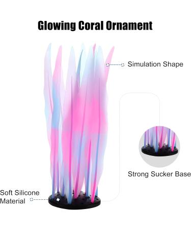 VOCOSTE Silicone Glowing Aquatic Artificial Seaweed Aquarium Kelp Pink - Buy Online on GoSupps.com