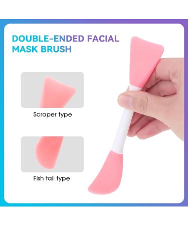 Face Mask Applicator 2 Pcs Reusable Silicone Facial Scrubber Brushes for Applying Skin Care Products Beauty Skincare Supplies Tool Massage Spatula for Clay Cream Gel Mask Mud Gentle Exfoliating - Buy Online on GoSupps.com