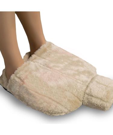 Topspitgo foot warmer hot water bottle without electricity fluffy foot warmer for adults foot warmer for women/men/children/home & office beige