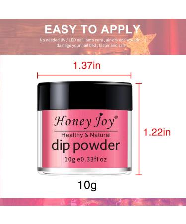 Honey Joy 6 BOX/SET Rose Pink Dip Powder Nail Kit French Hot Pink Nail Fine Dipping Powder Colors No Need Lamp Cure Like Gel Polish Effect Even & Smooth Finishing (DP-D-6pcs-10g/box)  - Buy Online on GoSupps.com