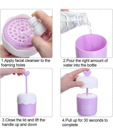 SPDD Facial Cleanser Foam Maker Cup - Blue Bubble Foamer Device for Face Wash - Buy Online on GoSupps.com