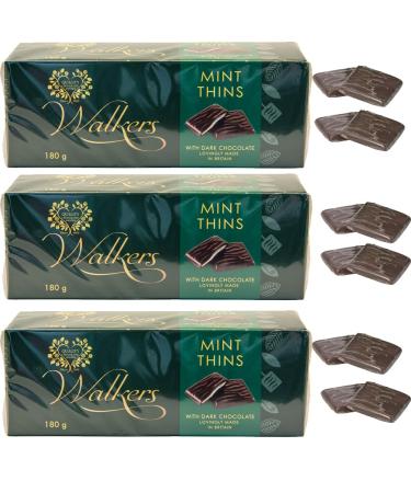 03 x Walkers After Dinner Mint Cream Thins 180g - Exquisite and thin dark Chocolate with the perfect amount of creamy and fresh mint filling | VIMIX