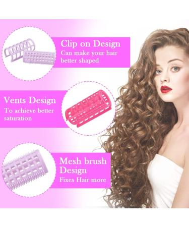 PERFETSELL 30 PCS Plastic Hair Rollers Curlers 5 Size Snap on Rollers No Heat Self Grip Hair Rollers for Short Long Hair DIY Salon Hairdressing Curlers with 5 Duckbill Clips for Barber Hair Dressing - Buy Online on GoSupps.com