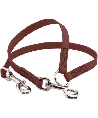 Buy BioThane Dog Coupling Leash - 0.5m Red-Brown Adjustable Width | Durable & Stylish for Two Dogs - Buy Online on GoSupps.com