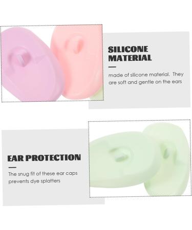 Angoily 3 Pairs Silicone Earmuffs Ear Shield Ear Caps for Hair Drye Hair Dyeing Ear Covers Ear Caps Hair Salon Shower Ear Cap Ear Protection Silica Gel Universal Men and Women - Buy Online on GoSupps.com