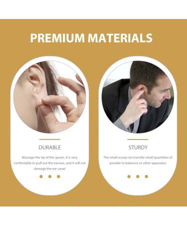 4pcs Vintage Brass Ear Spoons Set - Mini Body Shaped Scoops for Ear Wax Removal and Salt Filling - Buy Online on GoSupps.com