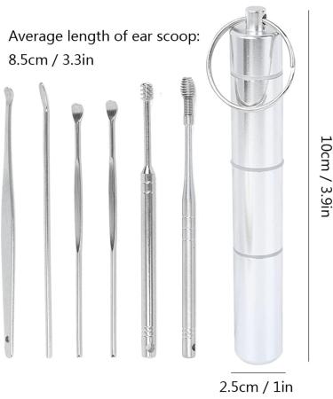 Niiyen Ear Cleaner Kit - 6pcs Stainless Steel Earwax Removal Tools with Box - Buy Online on GoSupps.com