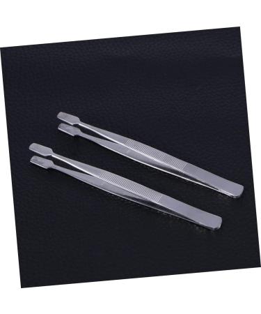Shop Housoutil 3-Part Stainless Steel Tweezers Set - Professional Eyelash Tools for Extensions Makeup & Coin Stamping - 11cm Silver - Buy Online on GoSupps.com