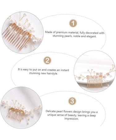 DOITOOL Bridal Hair Comb Wedding Headpieces Wedding Hair Accessories Wedding Decoration Pearl Headdress Wedding Hair Comb Bridal Headpieces Tiara Bride Decorate White To Weave Resin - Buy Online on GoSupps.com