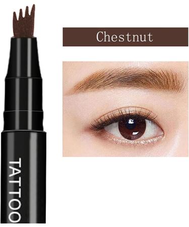 Liquid Eyebrow Pen Eyebrow Pencil with 4-Tip Eyebrow Pencil Makeup Long-Lasting Eyebrow Pencil for Women (01) - Buy Online on GoSupps.com