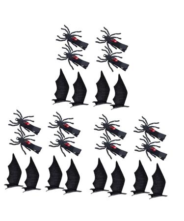 minkissy 12 Pairs Halloween Hair Clips Bat Hairclips Halloween Party Headdress Bat Wings Hair Clips Halloween Hair Accessories Bat Wings Hair Barrettes Bat Hair Clip Gothic Wig Iron Child