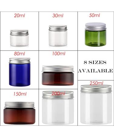 Buy Tianzd 24-Piece 30ml Transparent Plastic Cream Cans with Silver Lids & Spatulas - Ideal Cosmetic Containers for International Shipping - Buy Online on GoSupps.com