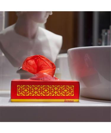 Buy Renova Red Facial Tissues - 80 Pack | Soft Luxurious & Ideal for Sensitive Skin - International Shipping Available - Buy Online on GoSupps.com