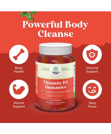 Natures Craft Vitamin D Gummies for Adults - Daily Immune Support Gummies with Vegan Vitamin D3 2000IU - D3 for Adults Wellness Non GMO Gluten Free 2 Month Supply 120 Count (Pack of 1) - Buy Online on GoSupps.com