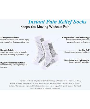 2 Pairs Dr Sock Soothers - Compression Socks for Neuropathy - Anti Fatigue Foot Sleeve Support Brace (L/XL Black) - Buy Online on GoSupps.com