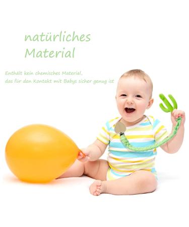 6-Piece Wooden Pacifier Clip Set | Safe Baby Nipple Holders & Nuckel Clips for Children - International Shipping - Buy Online on GoSupps.com