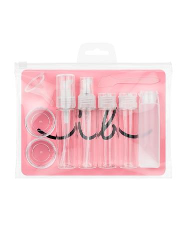 Invisibobble travel bottles set 7-part 7 travel bottles for filling cosmetics shampoo liquids refillable travel set leakproof travel Bottles set travel kit
