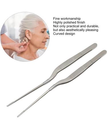 2-Piece Stainless Steel Tweezers Set - Corrosion Protection Curved Tweezers for Hearing Amplifiers | Optimal Precision & Durability - Buy Online on GoSupps.com