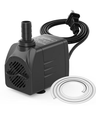 Knifel 400GPH Submersible Water Pump(1500L/H 25W) Ultra Quiet Fountain Pump with 6.5ft. High Lift Pond Pump for Fish Tank Pond Aquarium Statuary Hydroponics.