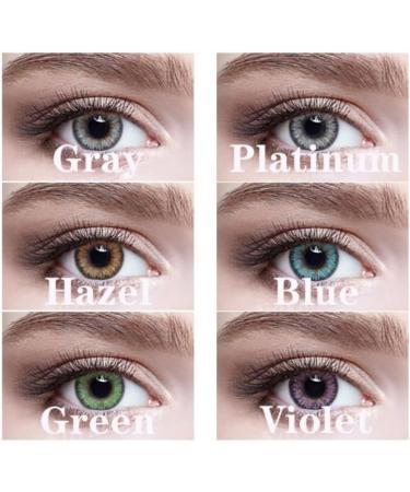 Natural Silicone Comfort Colored Contact Lenses - C-Hazel - 1 Pair (14.50mm 0.00 Diopters) - International Shipping - Buy Online on GoSupps.com