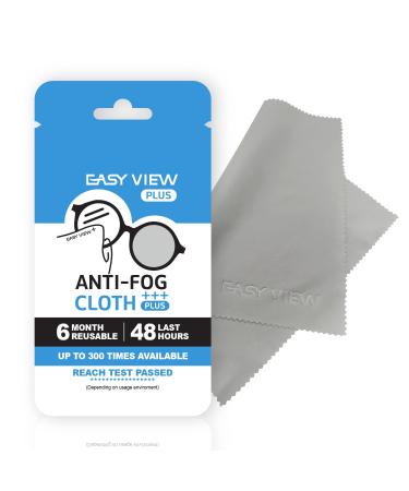 EASY VIEW+ Anti-Fog Microfiber Cloth- For Glasses Goggles Motorcycle Helmet Camera Lens