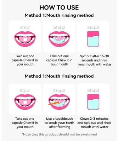 TeetClean Mouthwash Tablets - All-Natural Probiotics for Teeth Whitening & Oral Care (Apple & Peach) - Buy Online on GoSupps.com