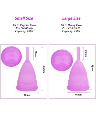 Exqline Menstrual Cup Set - Reusable Medical Silicone Small 20ml (2 Pack) | Eco-Friendly Alternative to Tampons - Buy Online on GoSupps.com