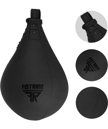 FISTRAGE Speed Ball Boxing Leather MMA Muay Thai Training Punching Dodge Striking Bag Kit - Black - Buy Online on GoSupps.com