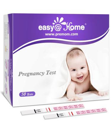 Easy Home 50 Bulk Pregnancy Tests Strips: Easy to Use & Early Detection Pregnancy Strips at Home - hCG Pregnancy Test Kits 50 count (Pack of 1)
