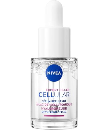 Beiersdorf NIVEA Cellular Hyaluronic Acid Serum Face Facial serum with Pure Hyaluron Wrinkle Filling and Moisturizing Skincare with Hyaluronic Acid 15ml - Buy Online on GoSupps.com
