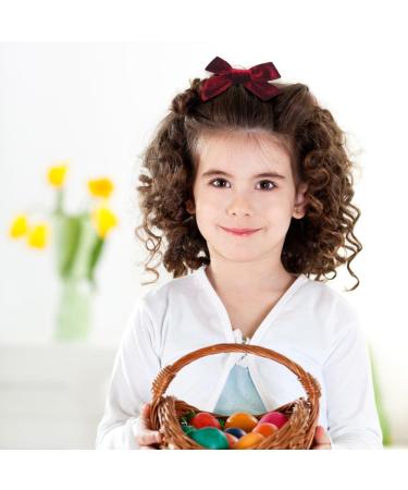 Bekecidi 12 Piece Velvet Bow Hair Clips Bowknot Hairpin In Pairs Bow Hair Barrettes Hair Styling Decoration Accessories for Girls and Women (6 Colors 2) - Buy Online on GoSupps.com